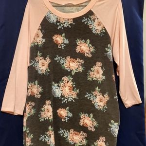 Womens Size L Floral Shirt